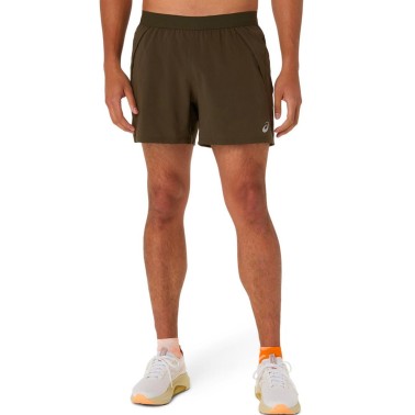 Ανδρικό Σορτς για Τρέξιμο Καφέ - ASICS ROAD 5IN