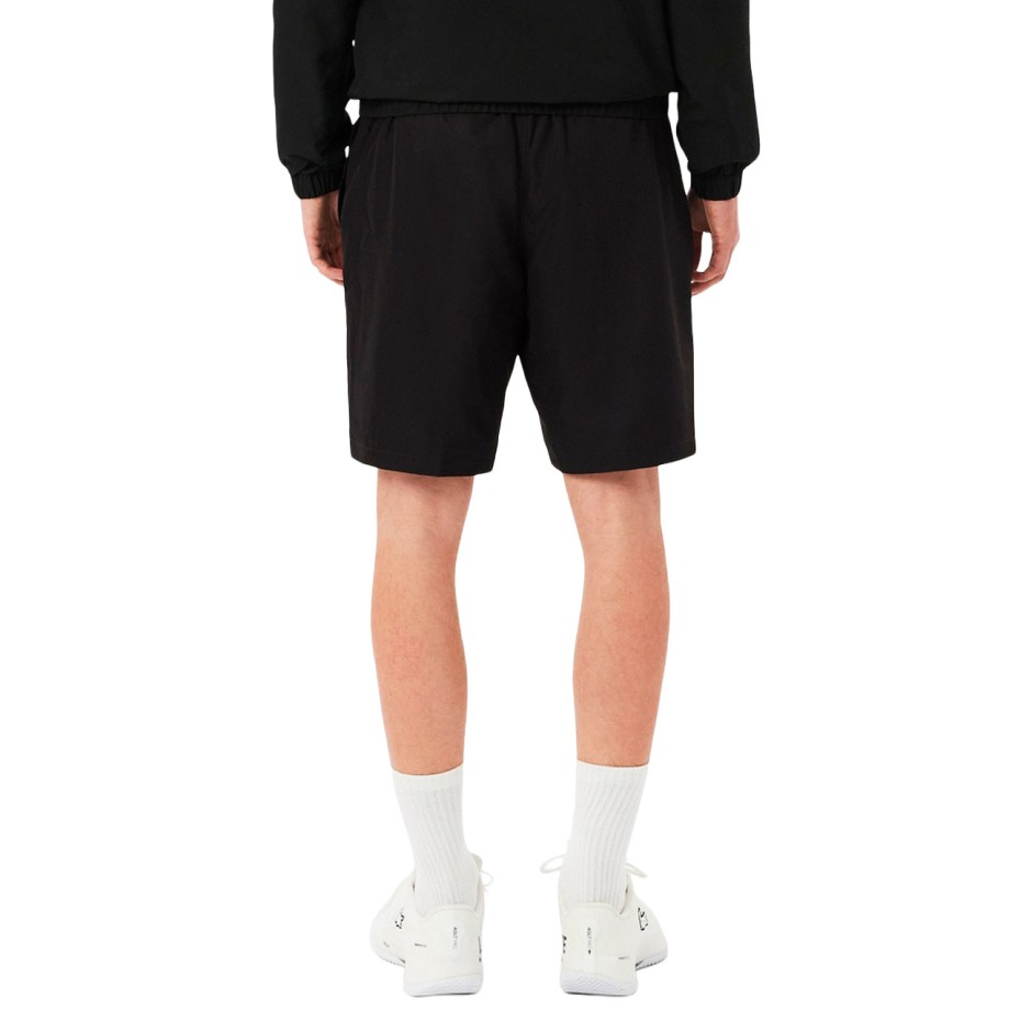 Ανδρική Βερμούδα Τένις Μαύρη - Lacoste Lightweight Diamond Taffeta