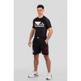 BAD BOY TRANING SHORTS SPLATTER ZIPPED POCKETS BB-000077-BWR Black Image 2