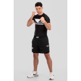BAD BOY TRANING SHORTS LOGO CLASSIC ZIPPED POCKETS BB-000079-BW Black Image 4