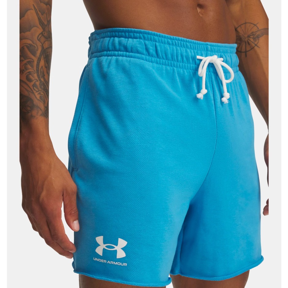 Ανδρική Βερμούδα Πετρόλ - Under Armour Rival Terry 6"