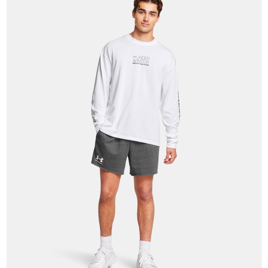 Ανδρική Βερμούδα Ανθρακί - Under Armour Rival Terry 6"