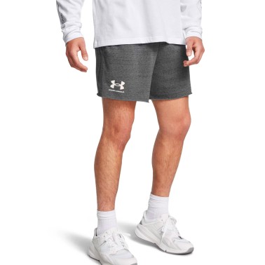 UNDER ARMOUR RIVAL TERRY 6IN SHORT 1382427-025 Coal