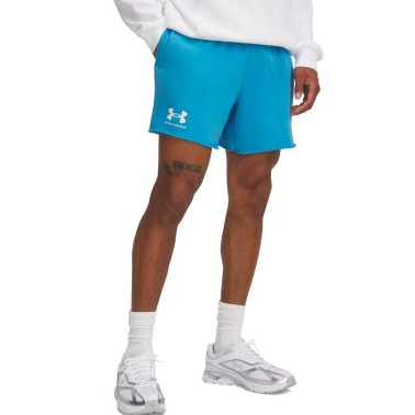 UNDER ARMOUR RIVAL TERRY 6IN SHORT 1382427-452 Petrol