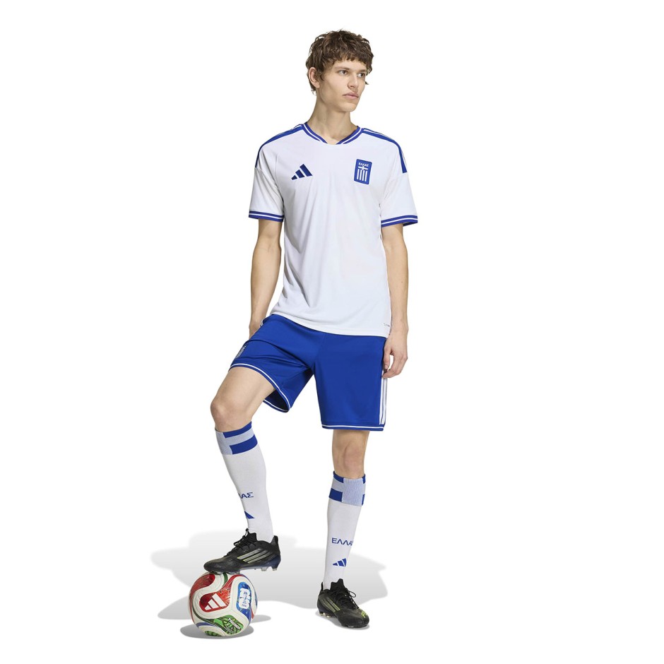 Men's Football Shorts Blue - adidas Performance Greece 26 Home