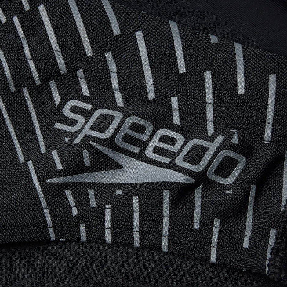 Speedo Medley Logo Μαύρο - Ανδρικό Μαγιό Σλιπ