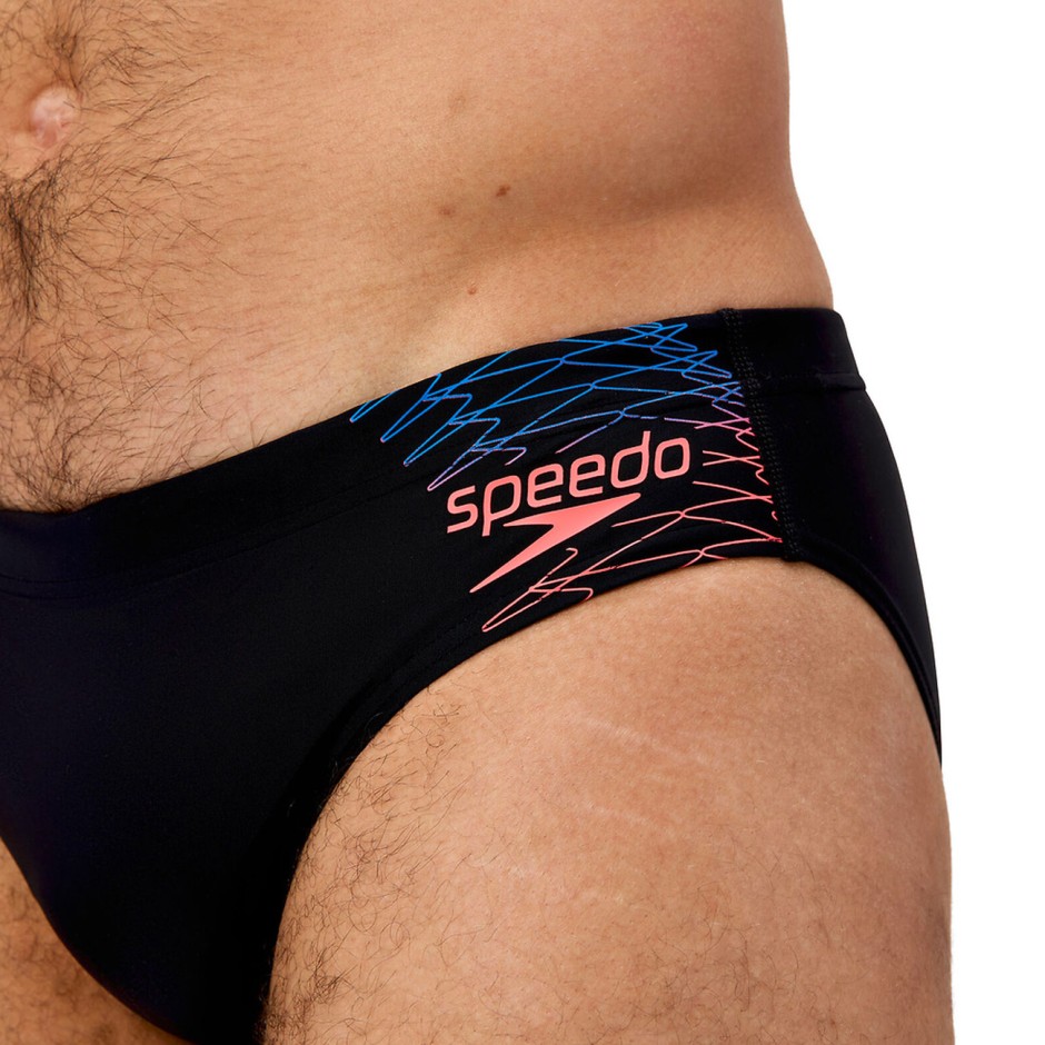 Ανδρικό Μαγιό Σλιπ Μαύρο - Speedo Medley Logo 7cm