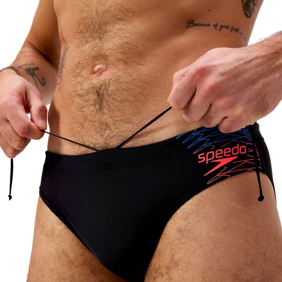 Ανδρικό Μαγιό Σλιπ Μαύρο - Speedo Medley Logo 7cm