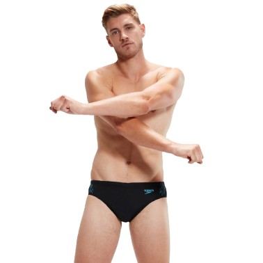 Speedo Hyper Boom Splice 7 cm Μαύρο - Ανδρικό Μαγιό Σλιπ