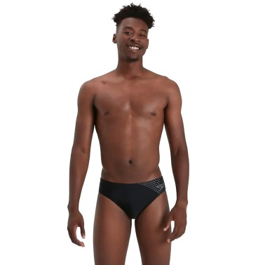 Speedo Medley Logo Μαύρο - Ανδρικό Μαγιό Σλιπ