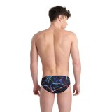 ARENA MEN’S SWIM BRIEFS ALLOVER 005568-550 Black Image 0