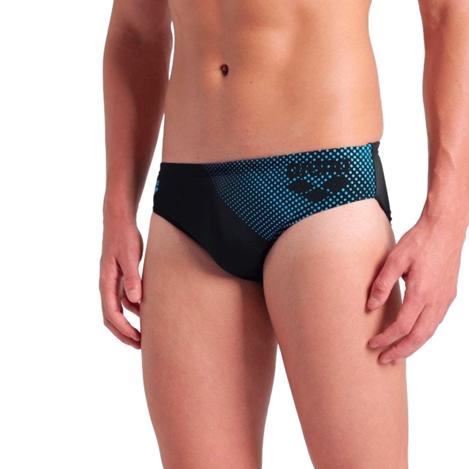ARENA MENS ARENA FOGGY DOTS SWIM BRIEF 008482-506 Black