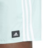 adidas Performance 3-Stripes CLX Τιρκουάζ - Ανδρικό Μαγιό Σορτς Εικόνα 2