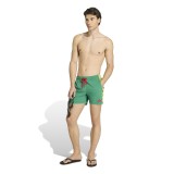 Men's Swim Shorts Green - adidas Performance 3-Stripes 5-Inch Image 3