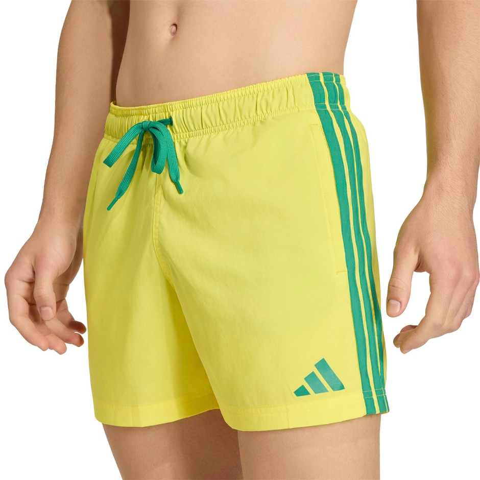 Ανδρικό Μαγιό Βερμούδα Κίτρινο - adidas Performance 3-Stripes 5-Inch