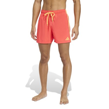 Men's Swim Shorts Red - adidas Performance 3-Stripes 5-Inch