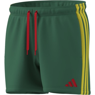 Men's Swim Shorts Green - adidas Performance 3-Stripes 5-Inch