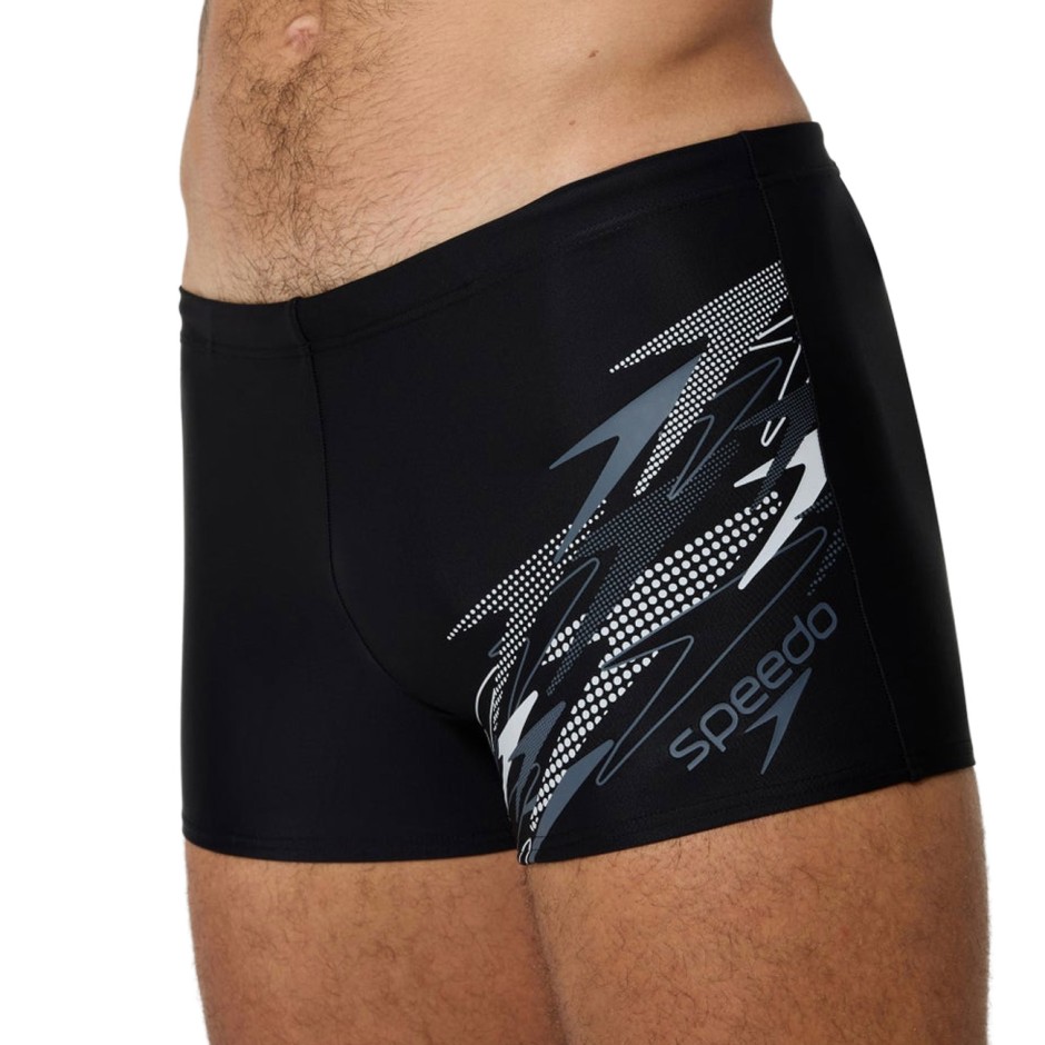 Men's Swim Shorts Black - Speedo Medley Logo Aquashort
