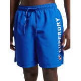 SUPERDRY CD CODE APPLQUE 19INCH SWIM SHORT M3010187A-OM3 Royal Blue