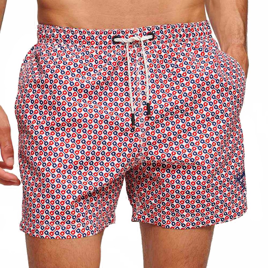 Ανδρικό Μαγιό Βερμούδα Πολύχρωμο - Superdry Stud Printed 15"