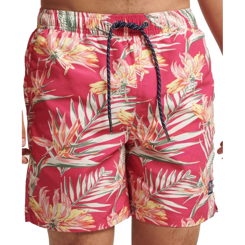 SUPERDRY OVIN VINTAGE HAWAIIAN SWIMSHORT M3010193A-MCJ Ροζ
