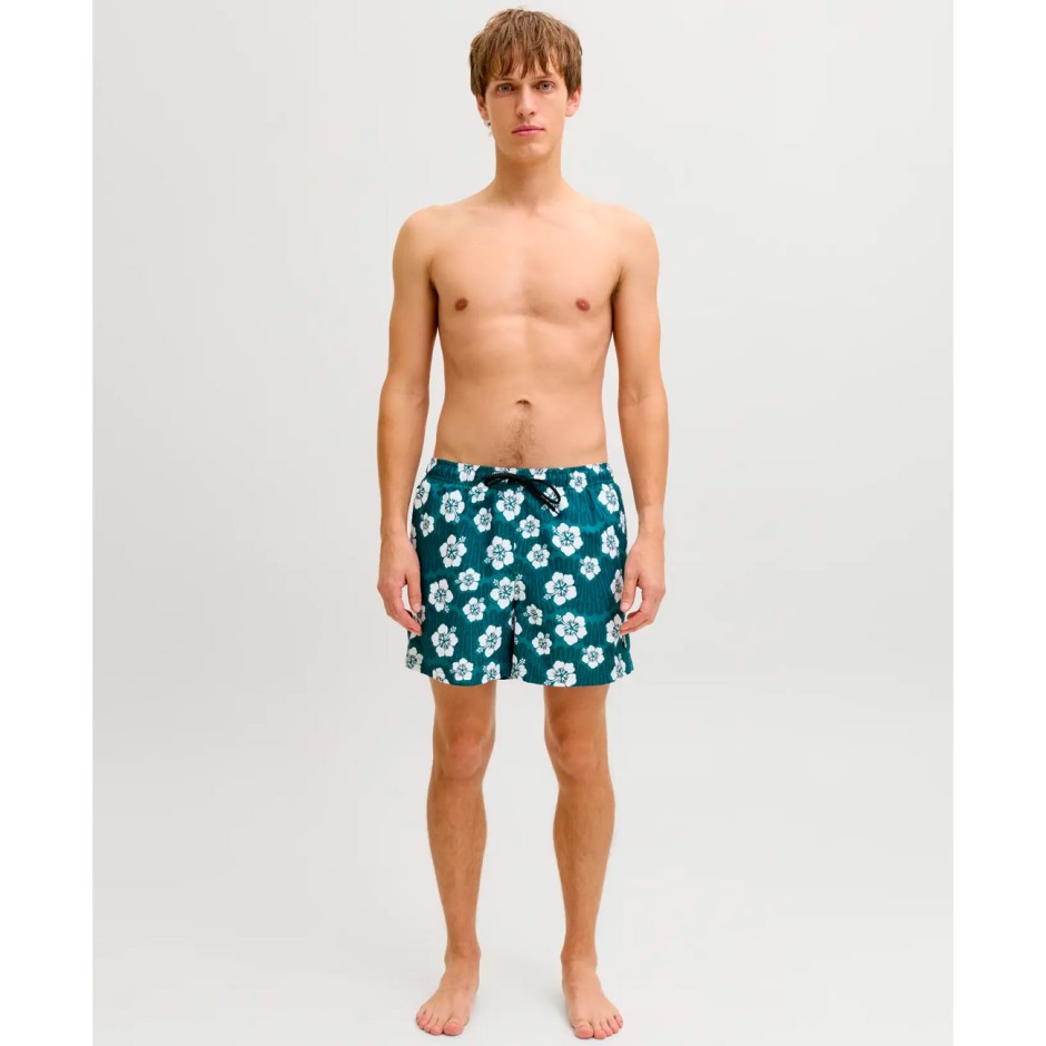 Ανδρικό Μαγιό Βερμούδα Πετρόλ - JJ Rebel Hawaii