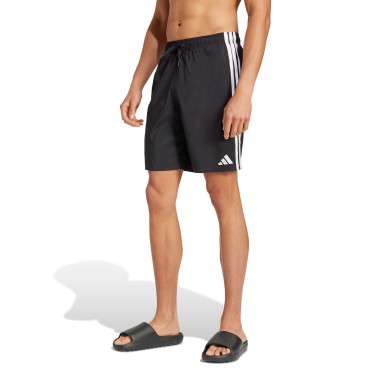 Men's Swim Shorts Black - adidas Performance 3-Stripes 8 Inch
