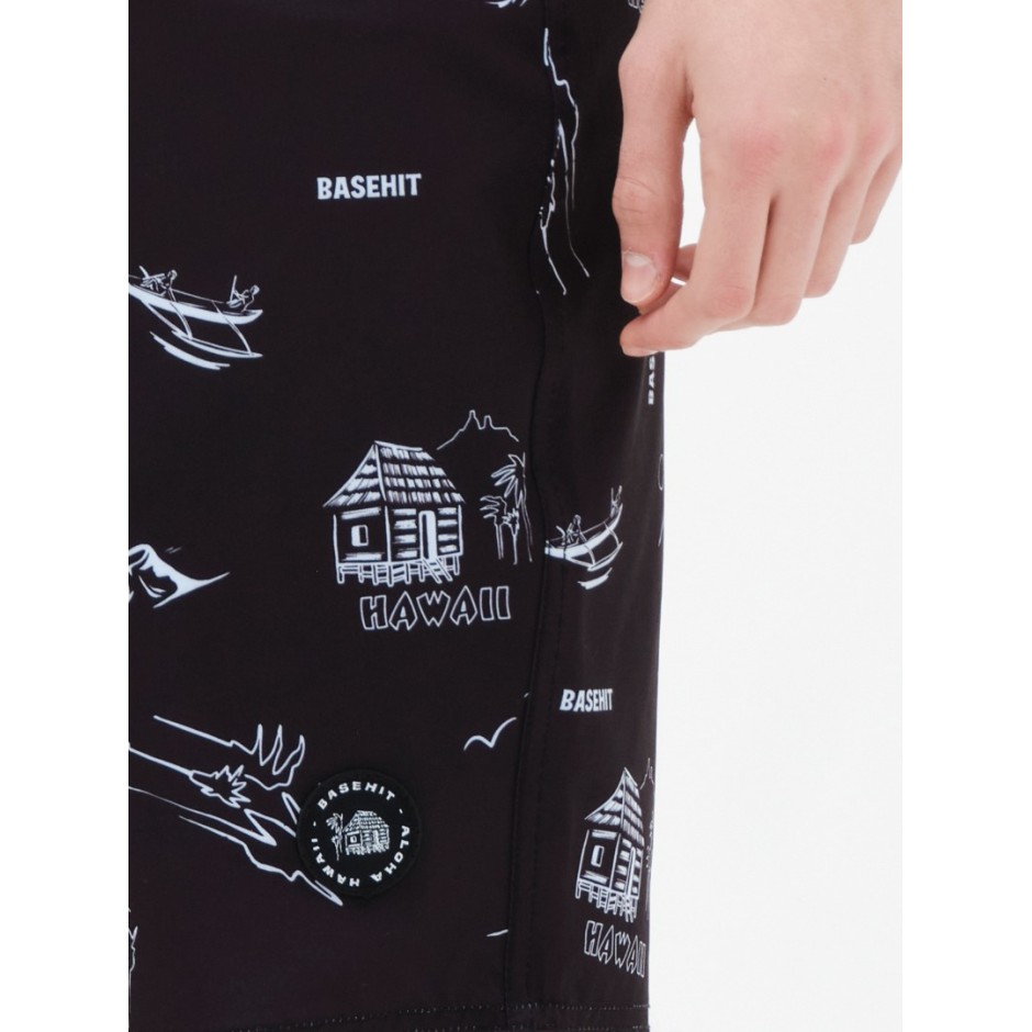 BASEHIT 221.BM524.24CR-PR286 BLACK Μαύρο