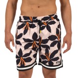 Men's Board Shorts Beige - Bee Unusual 'Dark Lilly' Image 