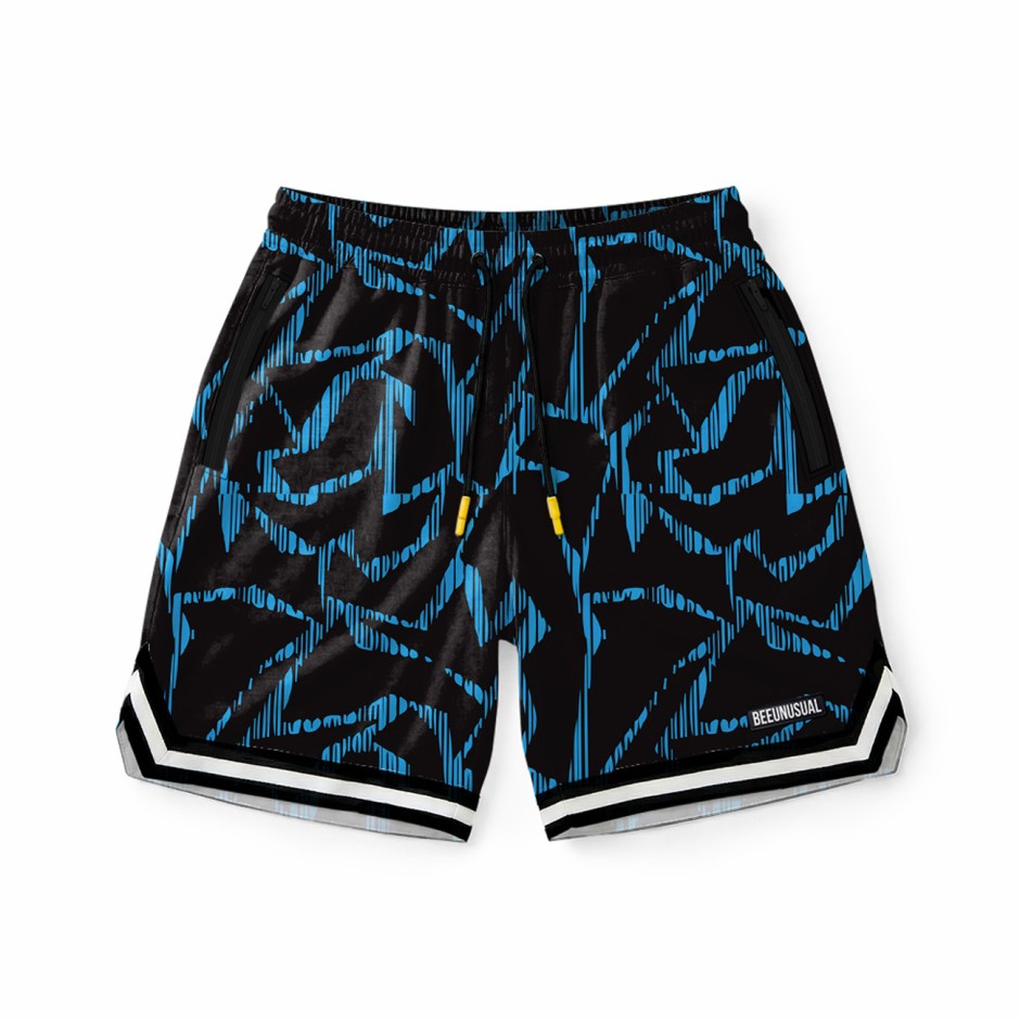 Men's Board Shorts Blue - Bee Unusual 'Kanggu' 