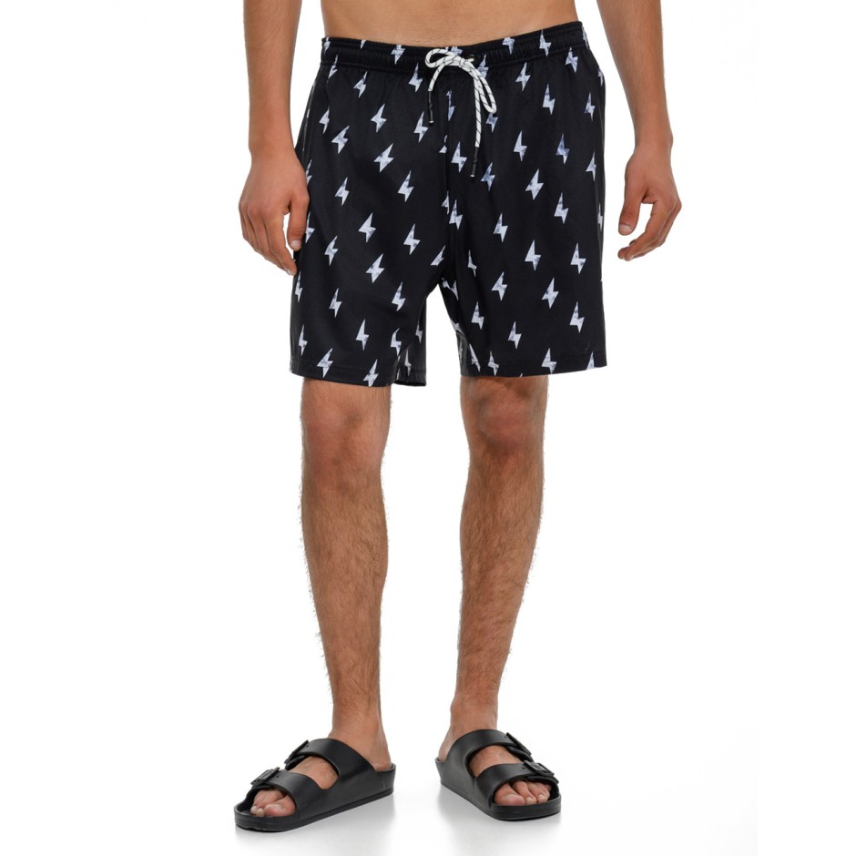 Ανδρικό Μαγιό Βερμούδα Μαύρο - Bodytalk
