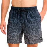 Ανδρικό Μαγιό Βερμούδα Ανθρακί - Hurley Volley Flex Print Εικόνα 