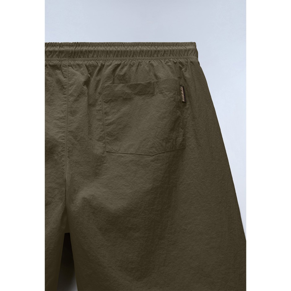 Men's Swim Shorts Olive - Napapijri Box Logo