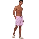 Men's Swim Shorts Pink - Body Action Image 2