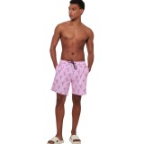 Men's Swim Shorts Pink - Body Action Image 3