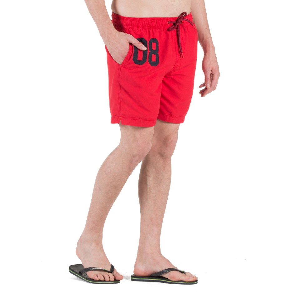 SUPERDRY D2 WATER POLO SWIM SHORT M30018AT-OXL Κόκκινο