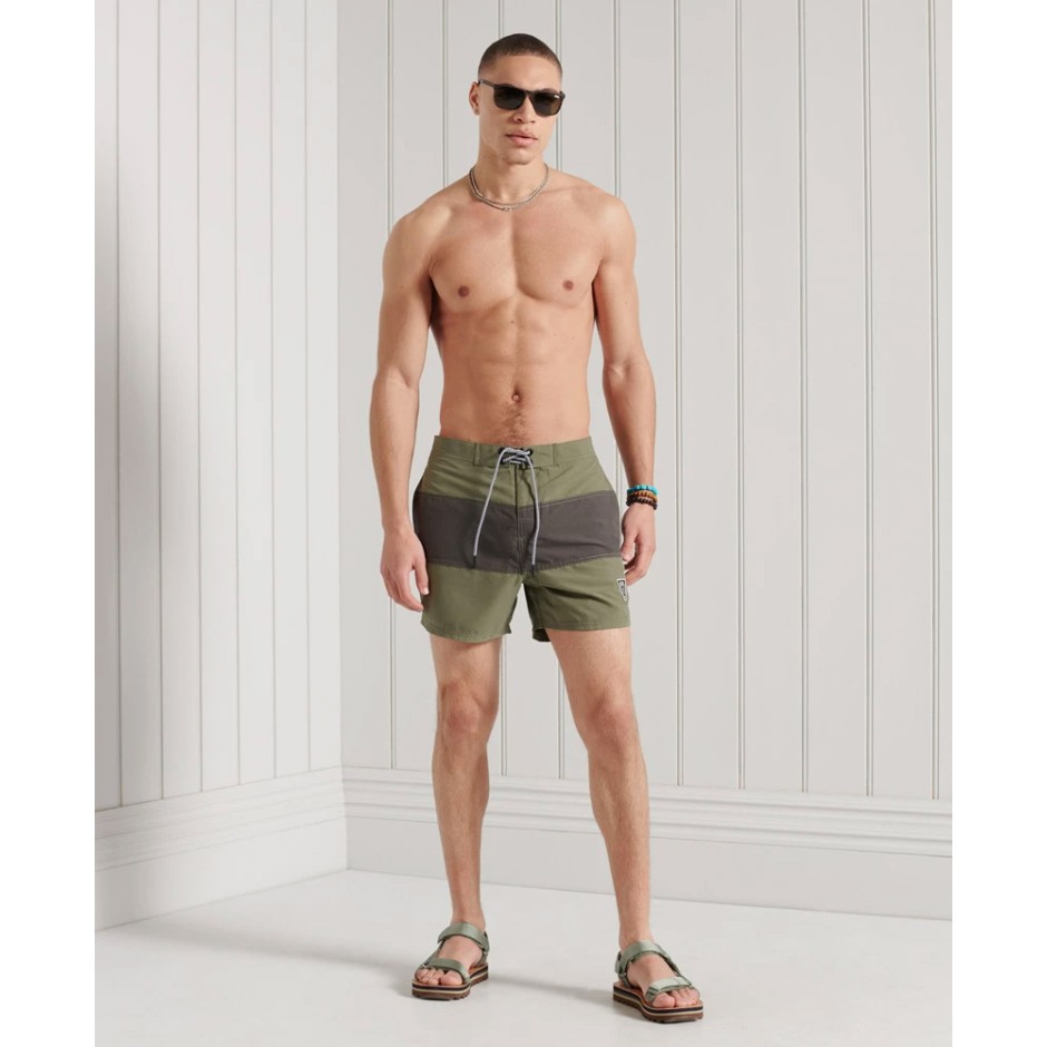 SUPERDRY SURF RETRO BOARDSHORT M3010103A-6SY Χακί