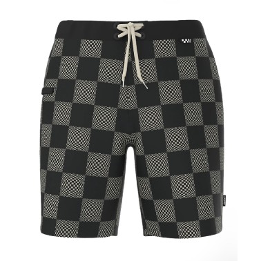 VANS THE DAILY VINTAGE CHECK BOARDSHORT Λευκό-Μαυρο