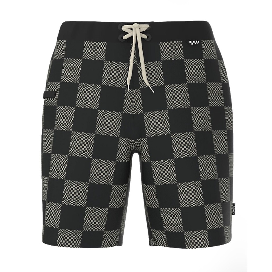 VANS THE DAILY VINTAGE CHECK BOARDSHORT VN0007XWY28-Y28 White-Black