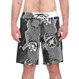 Ανδρικό Μαγιό Βερμούδα Λευκό-Μαύρο - Volcom Lido Iconic Mod 19" Εικόνα 