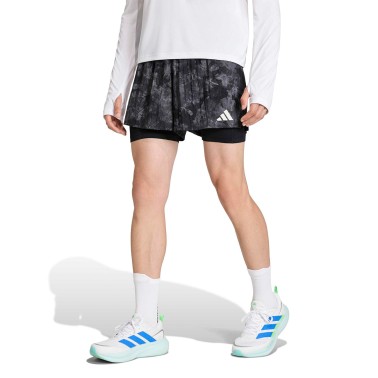 Ανδρικό Σορτς για Τρέξιμο Ανθρακί - adidas Performance adi365 Spray Dye 2in1