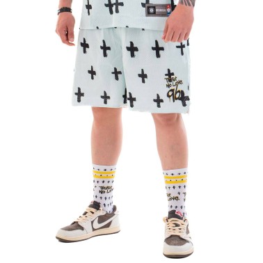 Ανδρική Βερμούδα Μπάσκετ Λευκή - Bee Unusual 'Trust No Love 96'