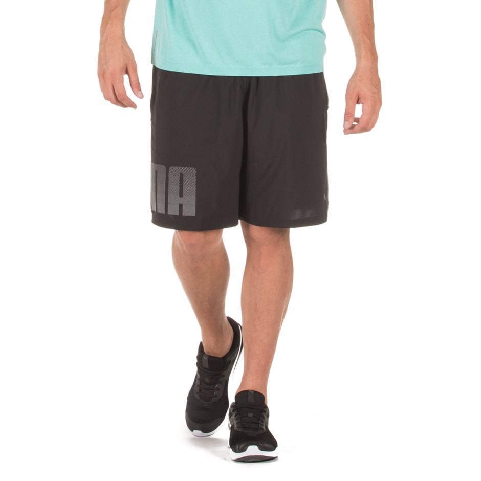 PUMA COLLECTIVE WOVEN MEN'S TRAINING SHORTS 518363-01 Μαύρο