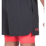 UNDER ARMOUR QUALIFIER 2-IN-1 SHORT 1289625-016 Coal Image 1