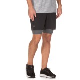 UNDER ARMOUR QUALIFIER 2-IN-1 SHORT 1345320-001 Μαύρο