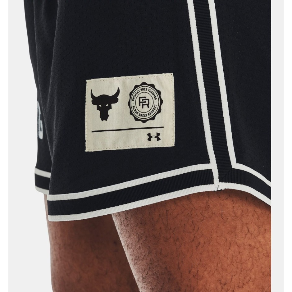 UNDER ARMOUR PROJECT ROCK PENNY MESH SHORTS Μαύρο