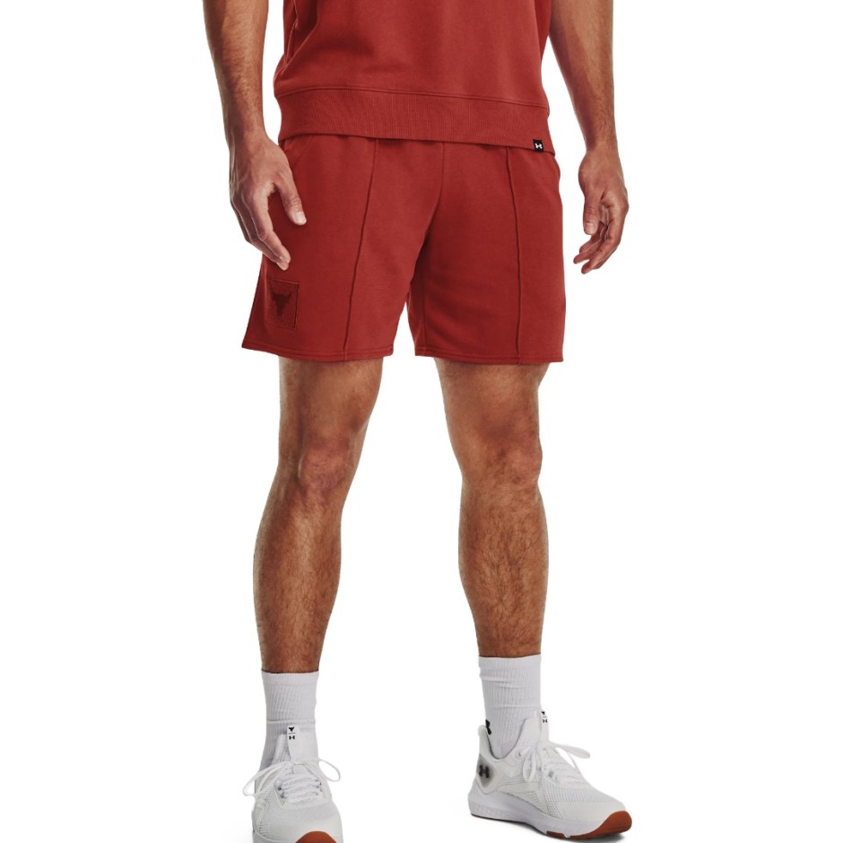 UNDER ARMOUR PROJECT ROCK TERRY GYM SHORTS Μπορντό 