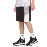 NIKE SPORTSWEAR MEN'S JERSEY COLOR-BLOCK SHORTS CJ4517-010 Black Image 