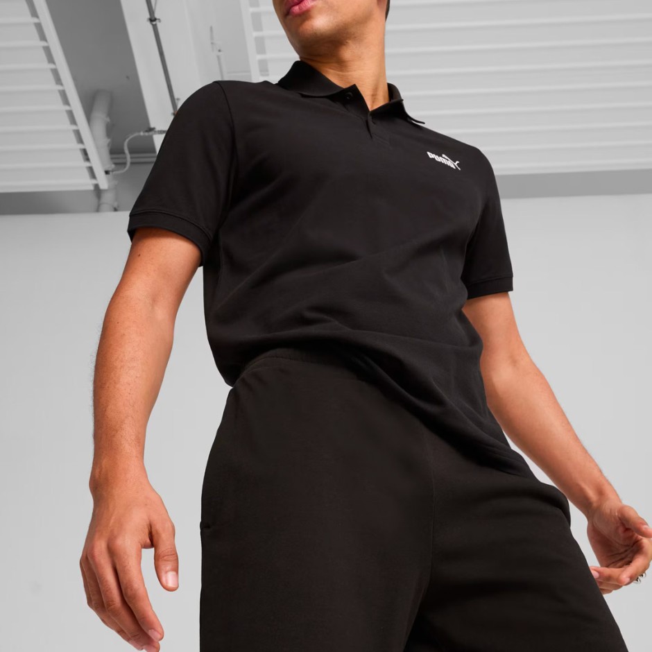 Ανδρική Βερμούδα Μαύρη - PUMA Essentials No. 1 Logo Jersey 10"