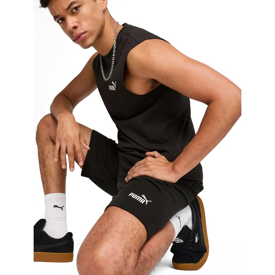 Ανδρική Βερμούδα Μαύρη - PUMA Essentials Big No. 1 Logo